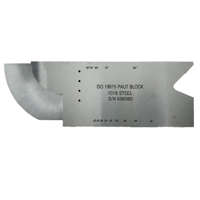 quality  PAUT IIW Calibration Block ISO 19675 Phased Array Ultrasonic Testing Standard Block factory