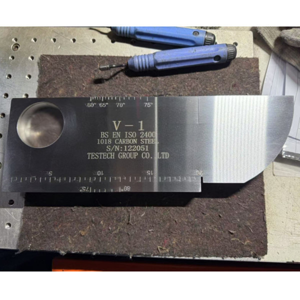 IIW-V1 UT Calibration Block, 1018 Steel Stainless steel Aluminum ...