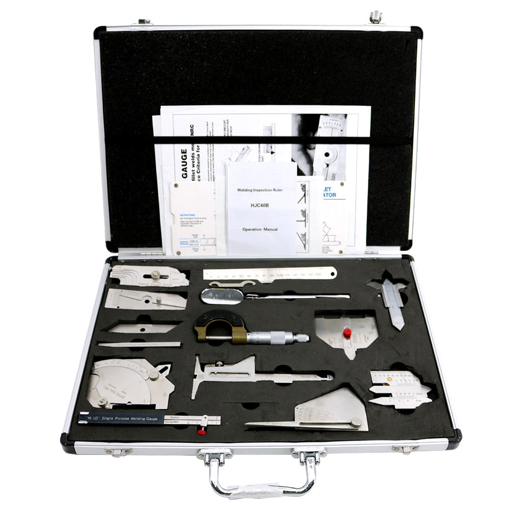 Ndt Ruler Set Stainless Steel Skew-t Fillet Weld Type Gauge Inspectie Regels Lasmeter ...