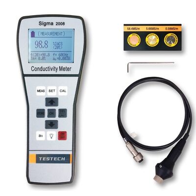 0.01% IACS Eddy Current Conductivity Meter 60KHz For Metal Purity Material Sorting