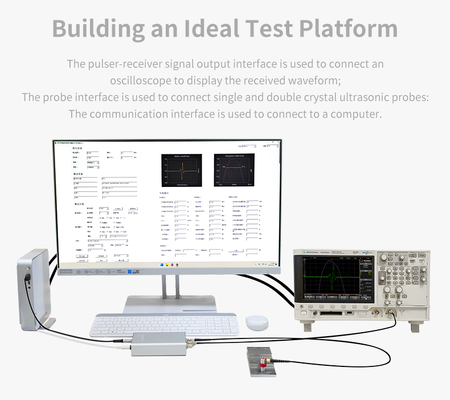 PR10 Lab NDT UT Inspection Computer-Controlled Portable Pulse Generator Receiver for Ultrasonic Transducers