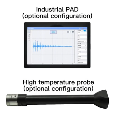 Electromagnetic Couplant-Free Ultrasonic Thickness Gauge 1.0-2000mm A/B Scan Metal Wall Thickness Tester with High Temperature Probe